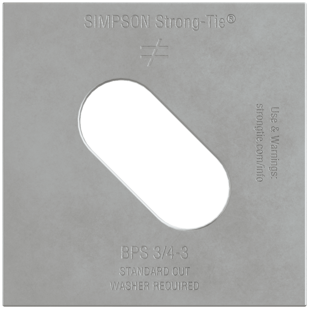 Simpson Strong-Tie BPS 3/4-3 BPS 3 in. x 3 in. Slotted Bearing Plate with 3/4 in. Bolt Dia. (Pack of 2000)