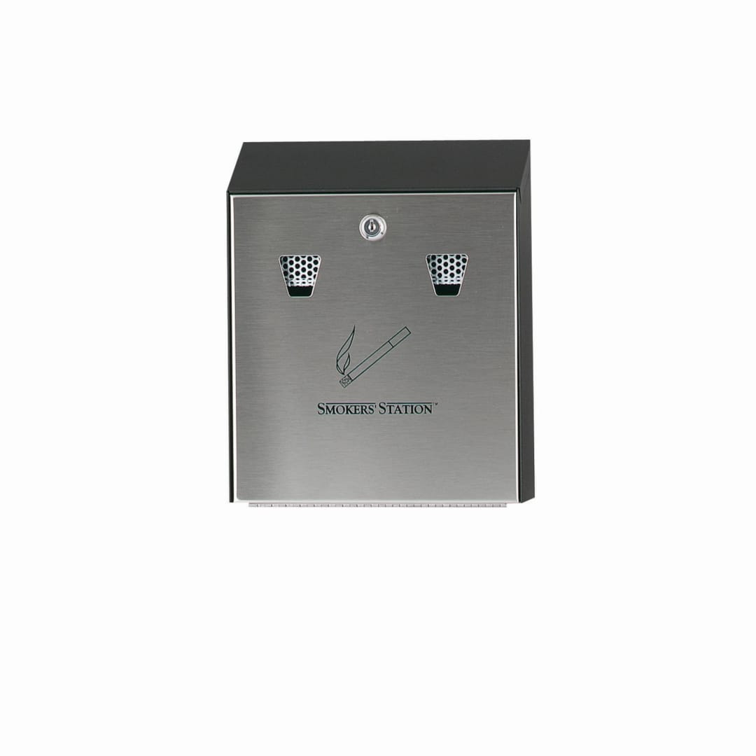 Smokers’ Station® Wall Mount Urn with Keyed Cam Lock Black