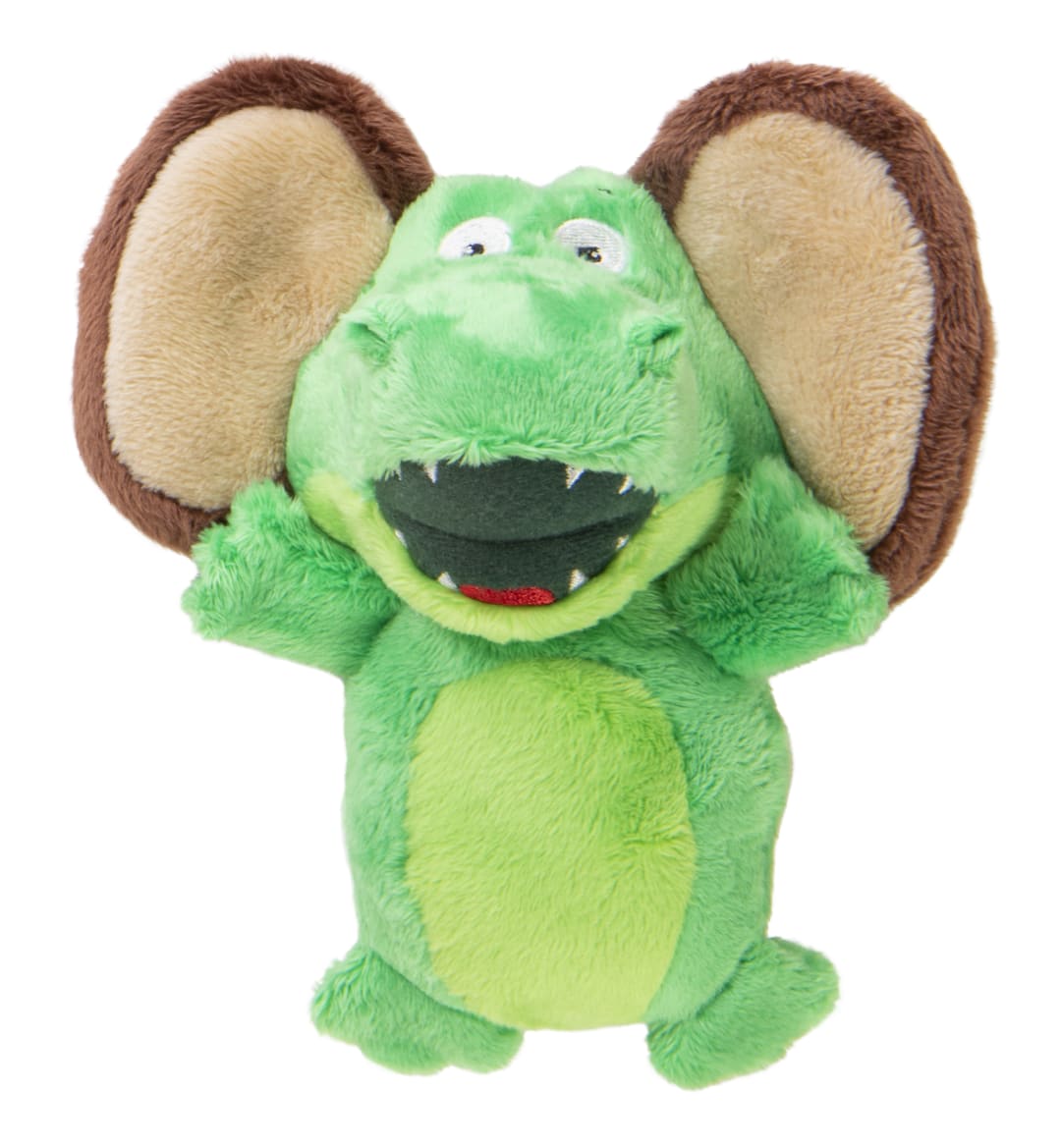 goDog Flips Gator Monkey Silent Squeak Plush Dog Toy With Chew Guard Technology, Small
