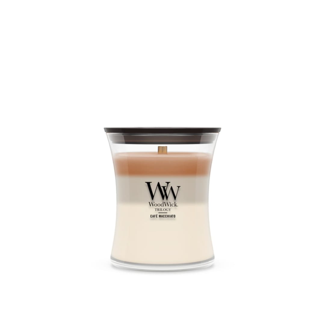WoodWick Café Macchiato Medium Hourglass Trilogy Candle