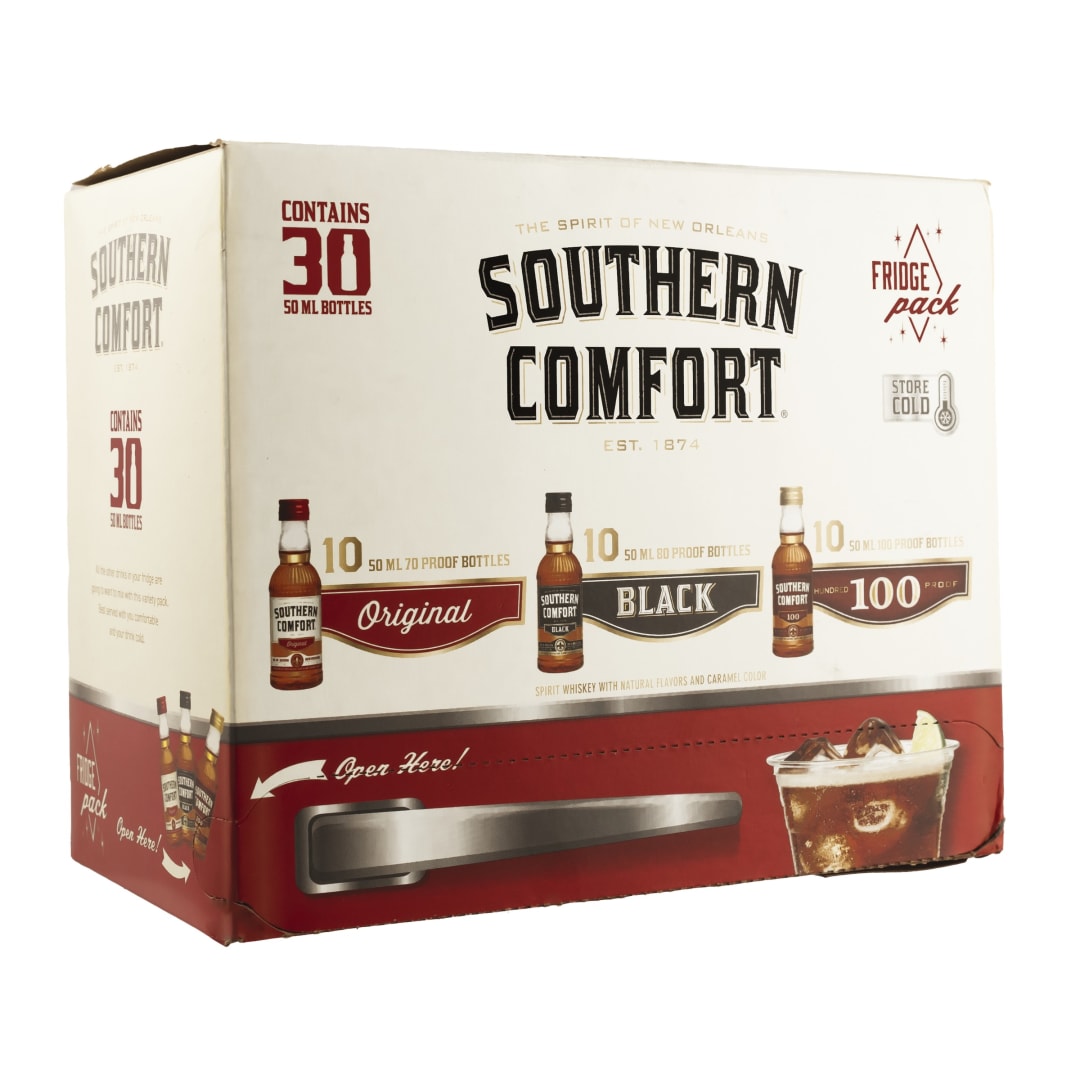 Southern Comfort At-Home Fridge Whiskey 30 Pack 50ml Variety Proof