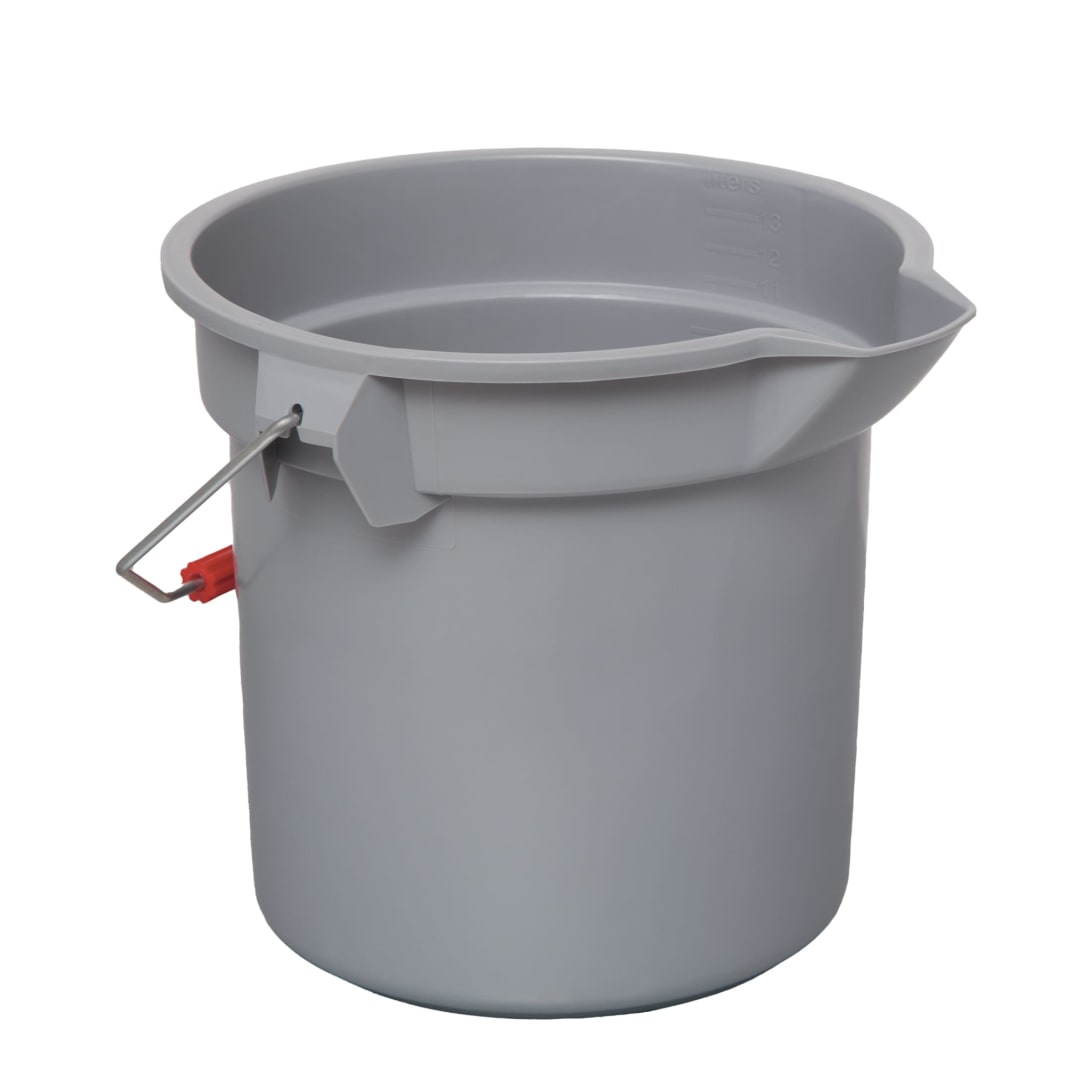 Rubbermaid® Commercial BRUTE® 14-Quart Round Bucket, Gray