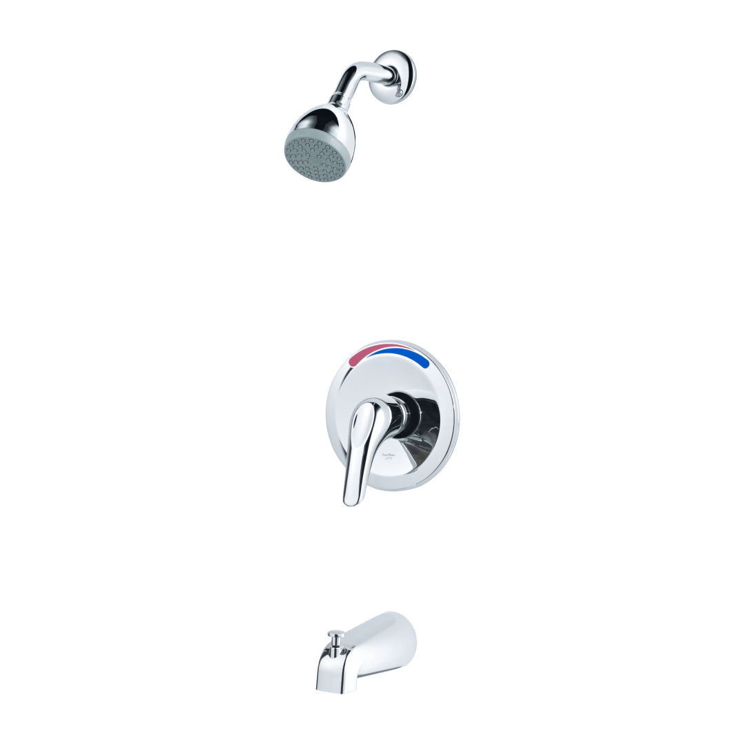 Pfirst Series 1-Handle Tub/Shower Trim Kit in Polished Chrome