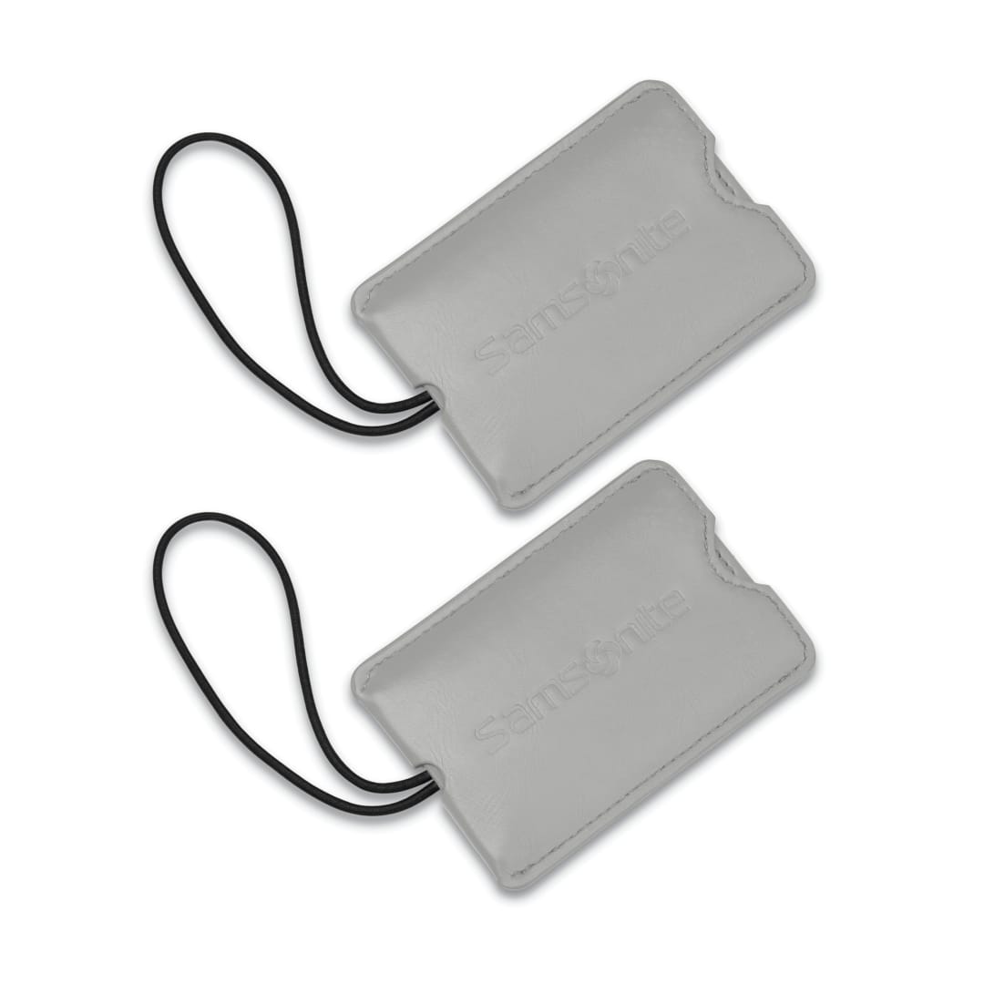 Travel Acc Pt 2Pk Vinyl Id Tags - Light Grey