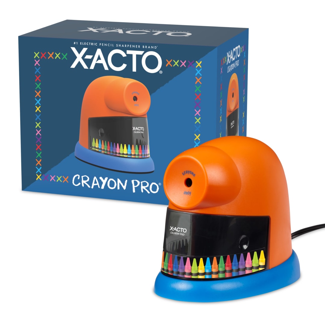 X-ACTO® Crayon Pro Electric Crayon Sharpener, Electric Sharpener with SafeStart Automatic Motor, Great for Home or Schools