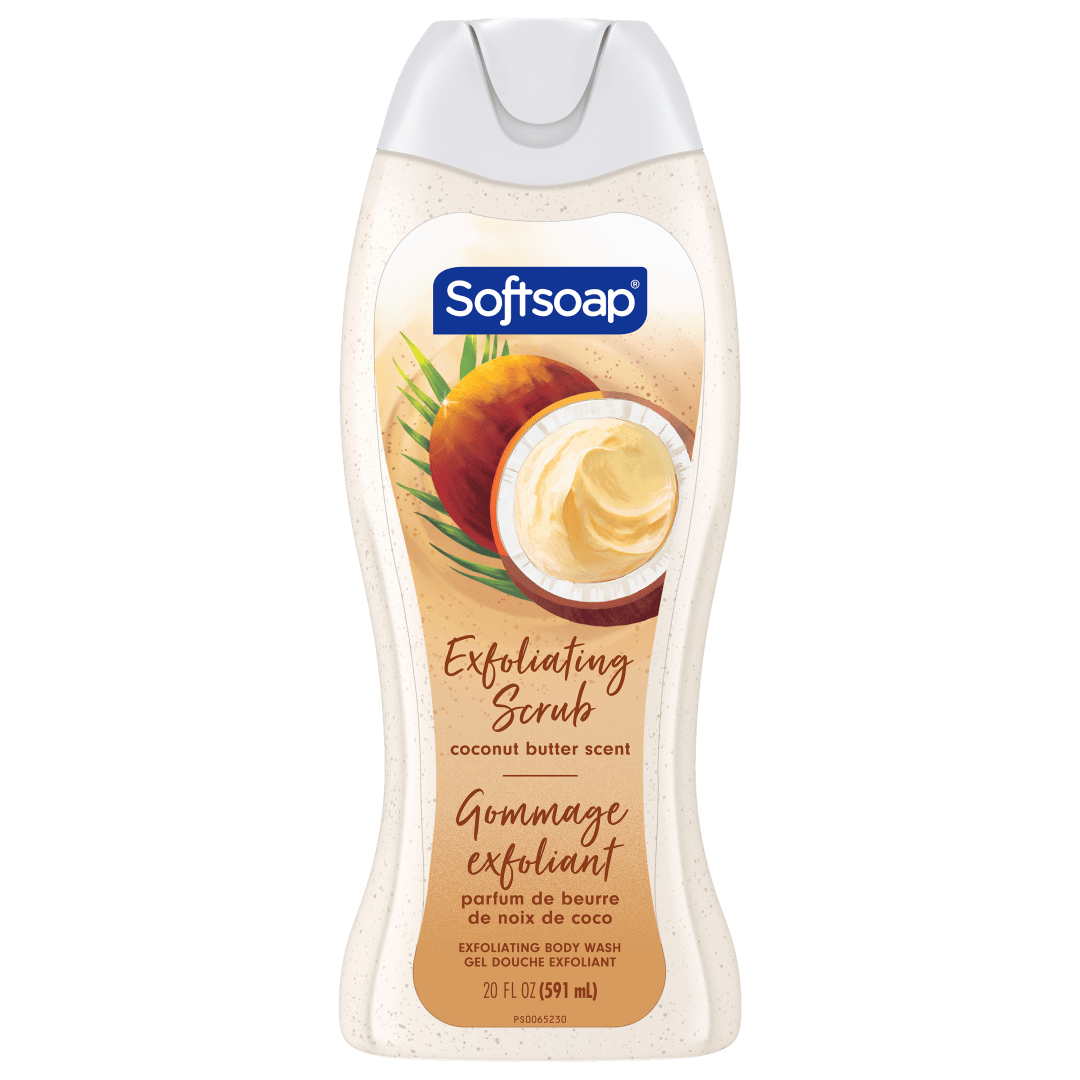 Softsoap Exfoliating Body Wash, Coconut Butter Scrub, 591 mL