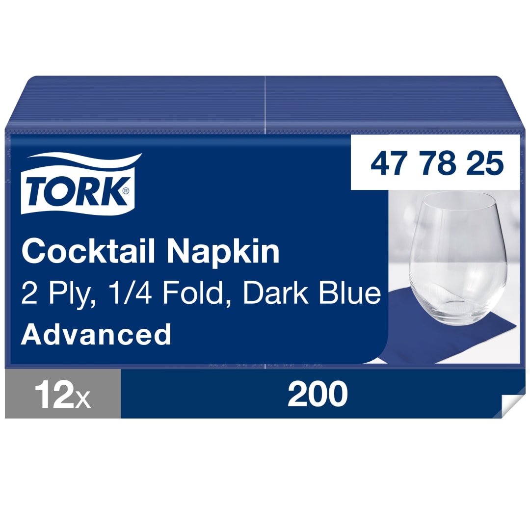 Tork Dark Blue Cocktail Napkin