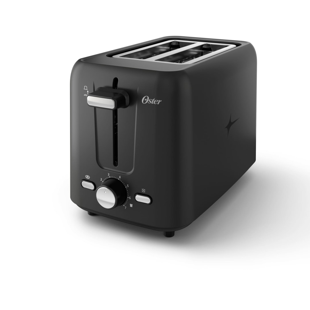 Oster® 2-Slice Toaster with Custom Bagel Setting and Extra-Wide Slots, Black