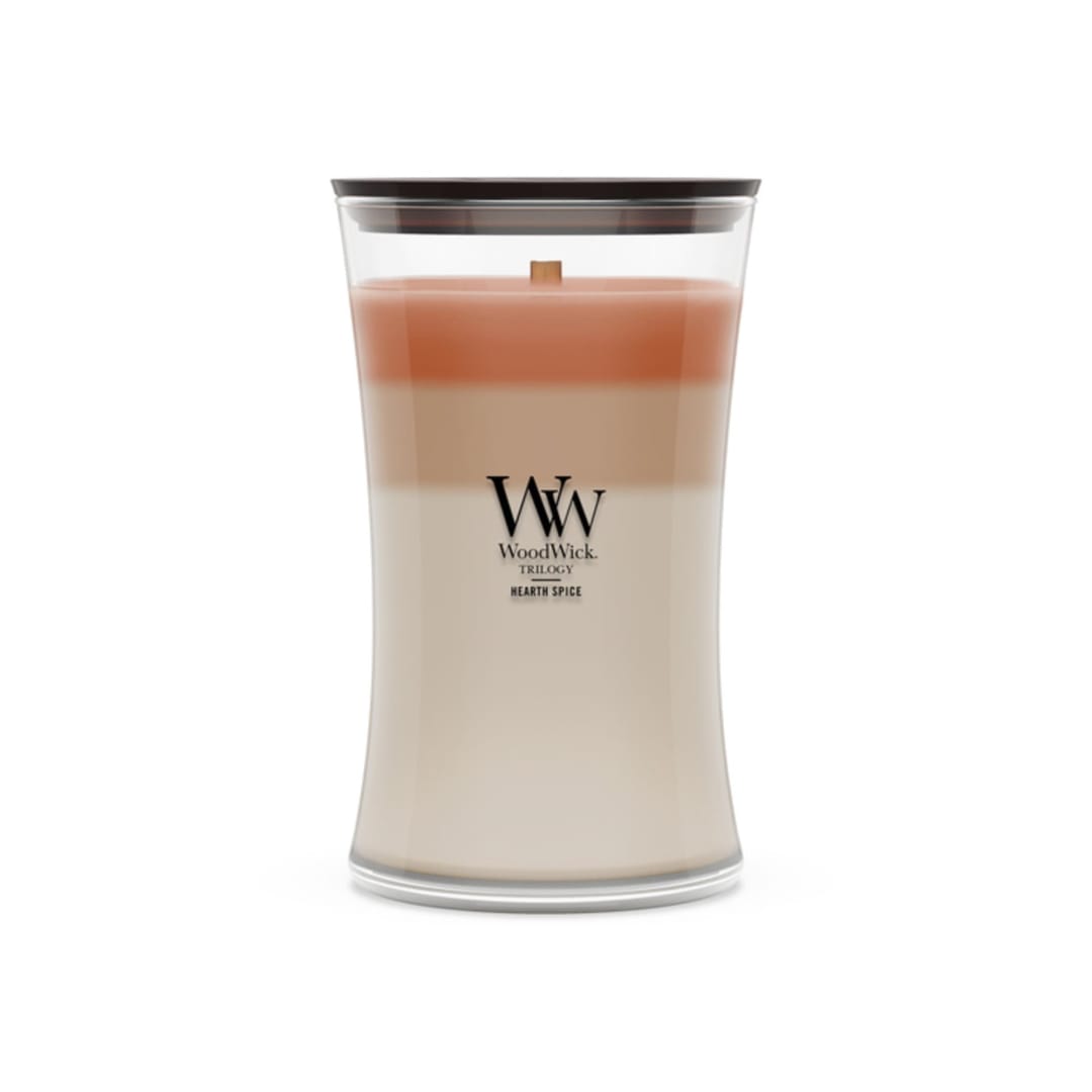 WoodWick Hearth Spice Large Hourglass Trilogy Candle