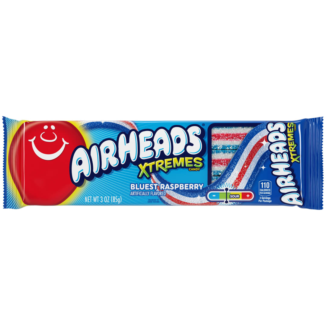 Airheads Xtremes Belts Bluest Raspberry 3 oz Tray