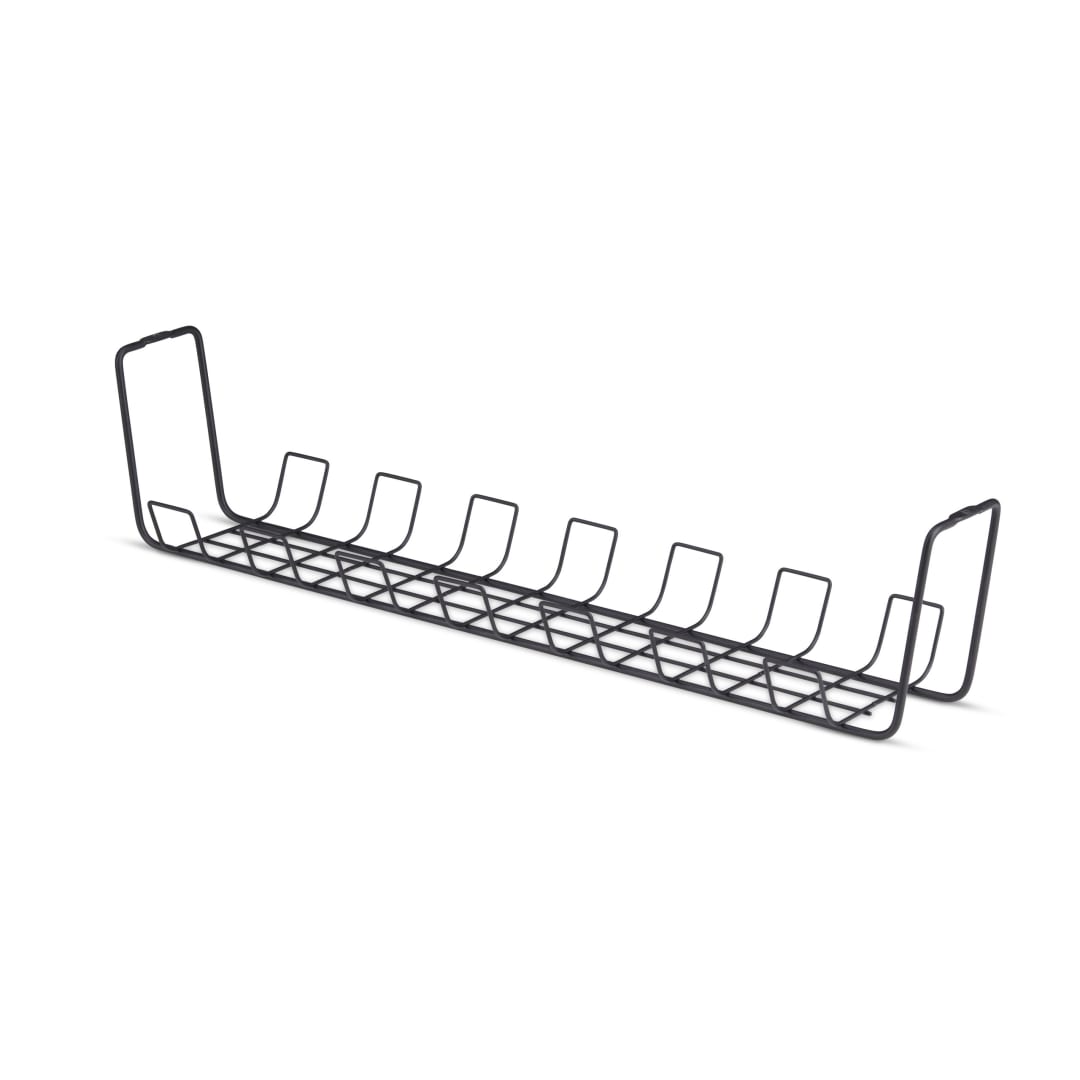 Under desk Cable Management Tray, Basket style, Metal, Screw