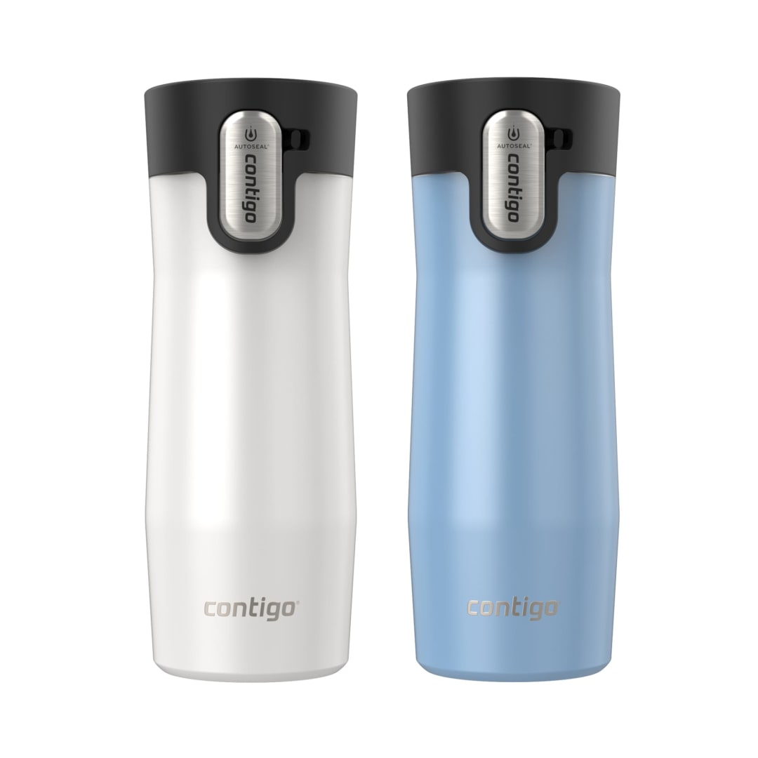 Contigo® AUTOSEAL® West Loop Vacuum-Insulated Stainless Steel Travel Mug with Easy-Clean Lid, 16 oz, 2-Pack