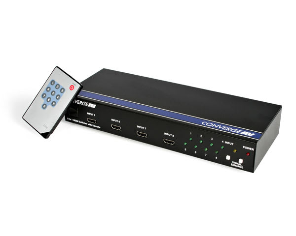 8 to 1 HDMI switcher with remote/RS-232