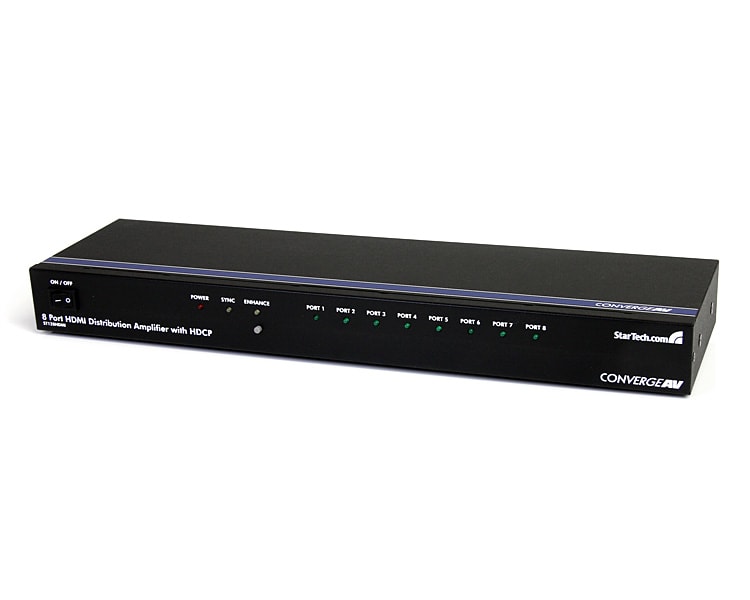 8 Port Rack Mountable HDMI Video Splitter w/ Audio
