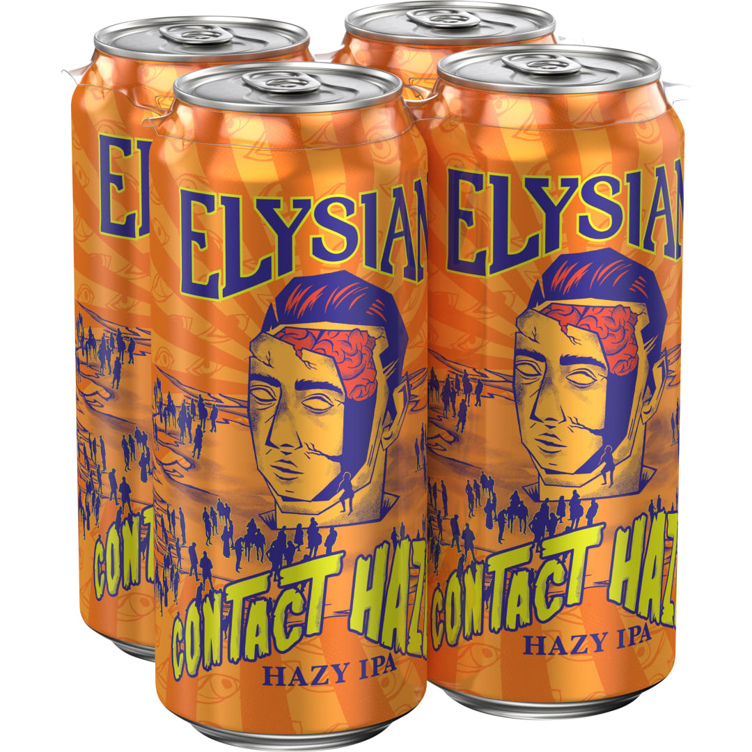 Elysian Brewing Contact Haze Hazy IPA, 4 Pack 16 fl. oz. Cans