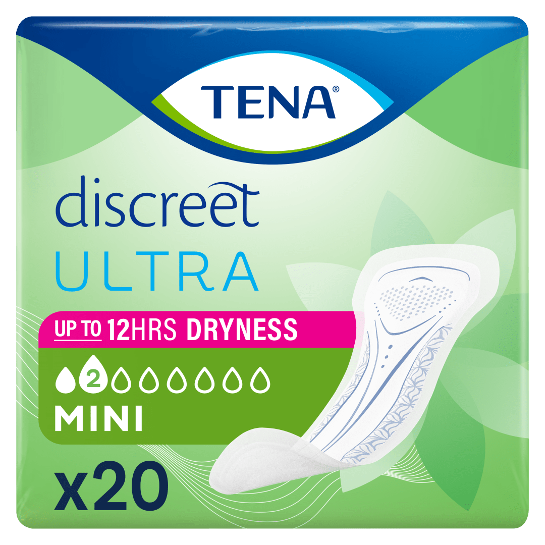 TENA Discreet Ultra Mini Incontinence Pads, 20 Count