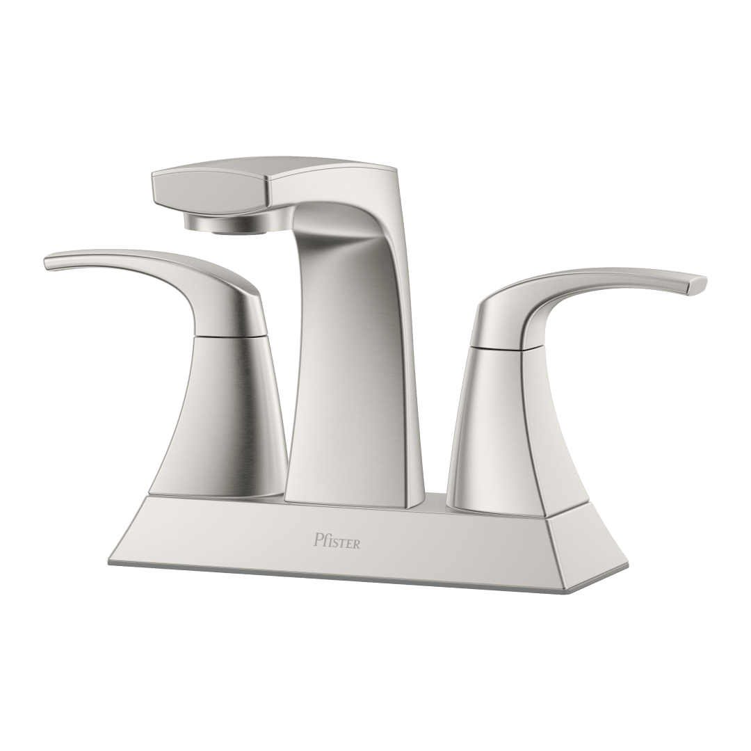 Karci 2-Handle 4" Centerset Bathroom Faucet in Spot Defense Brushed Nickel
