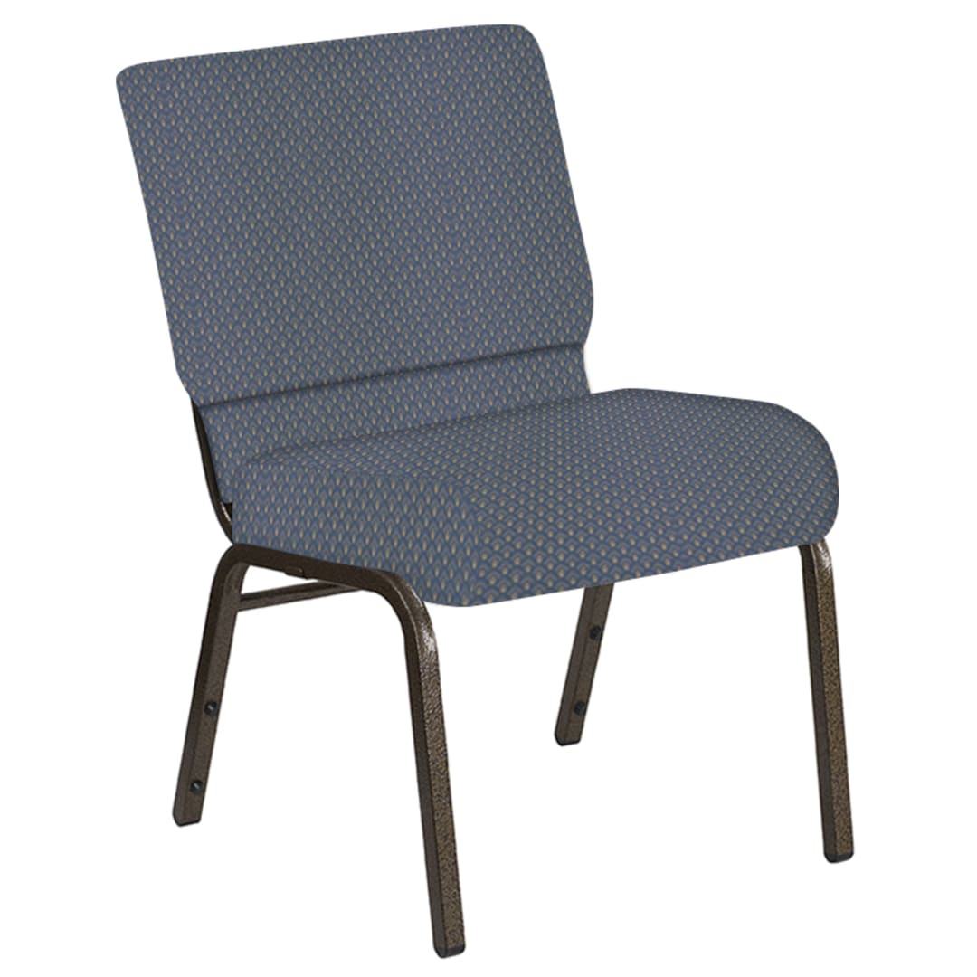 21''W Church Chair in Georgetown Camelot Fabric - Gold Vein Frame