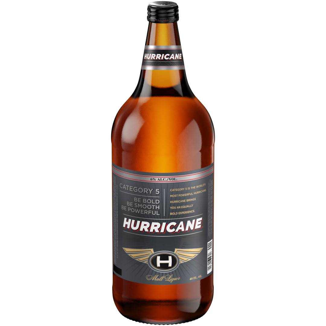 Hurricane Malt Liquor, 40 fl. oz. Bottle