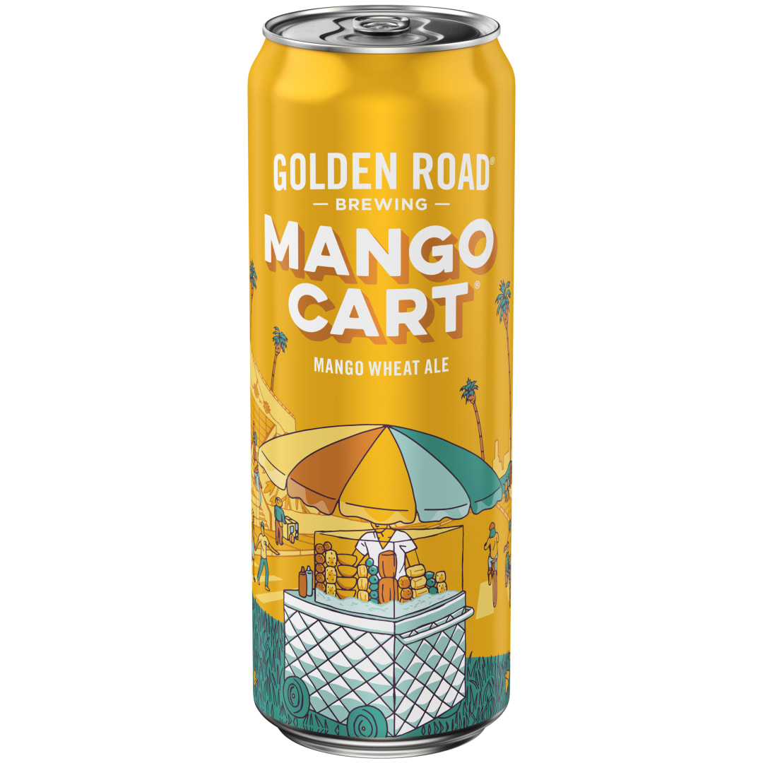 Golden Road Brewing Wheat Ale Mango Cart Beer 25 fl oz