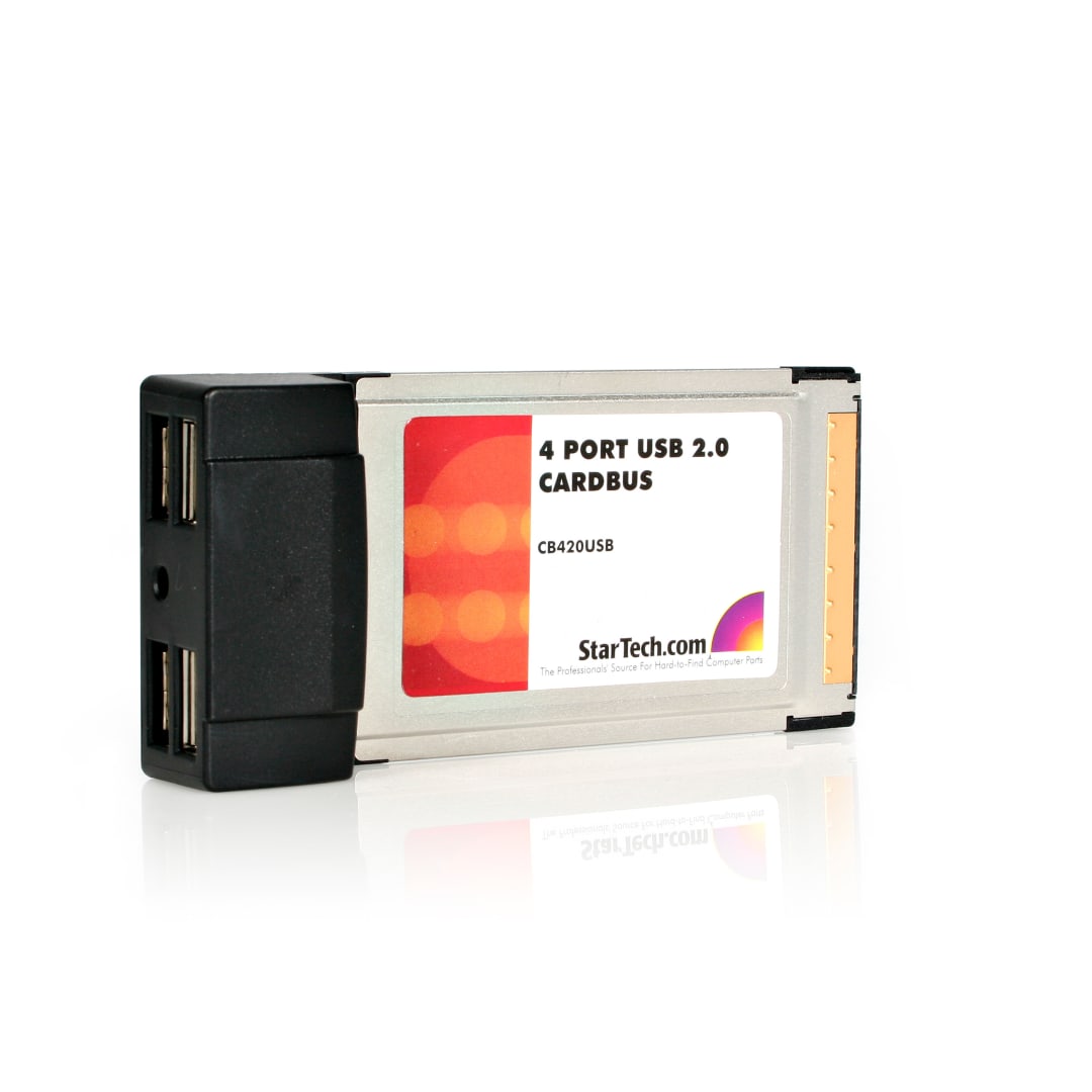 4 Port USB 2.0 Cardbus Card
