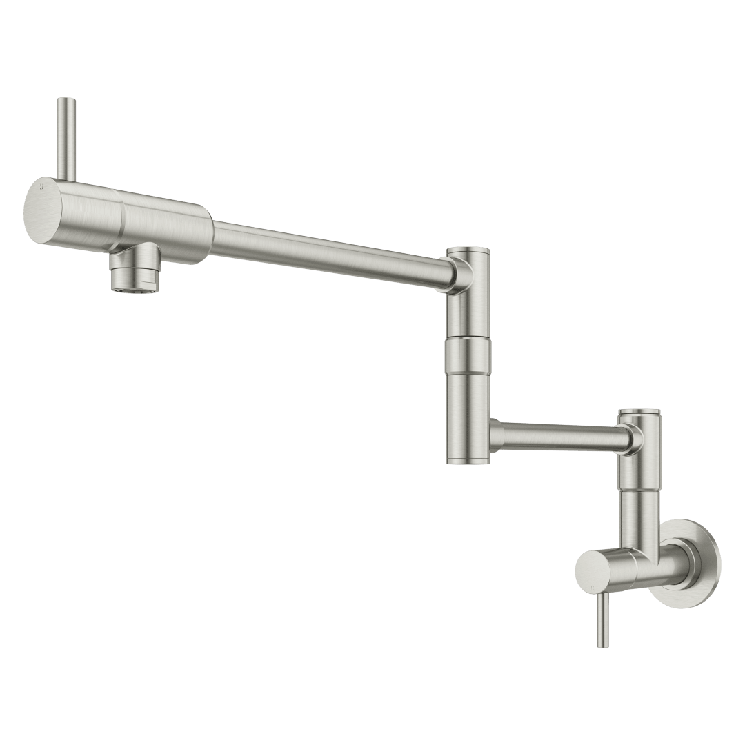 Lita 2-Handle 1-Hole Potfiller Kitchen Faucet in Stainless Steel