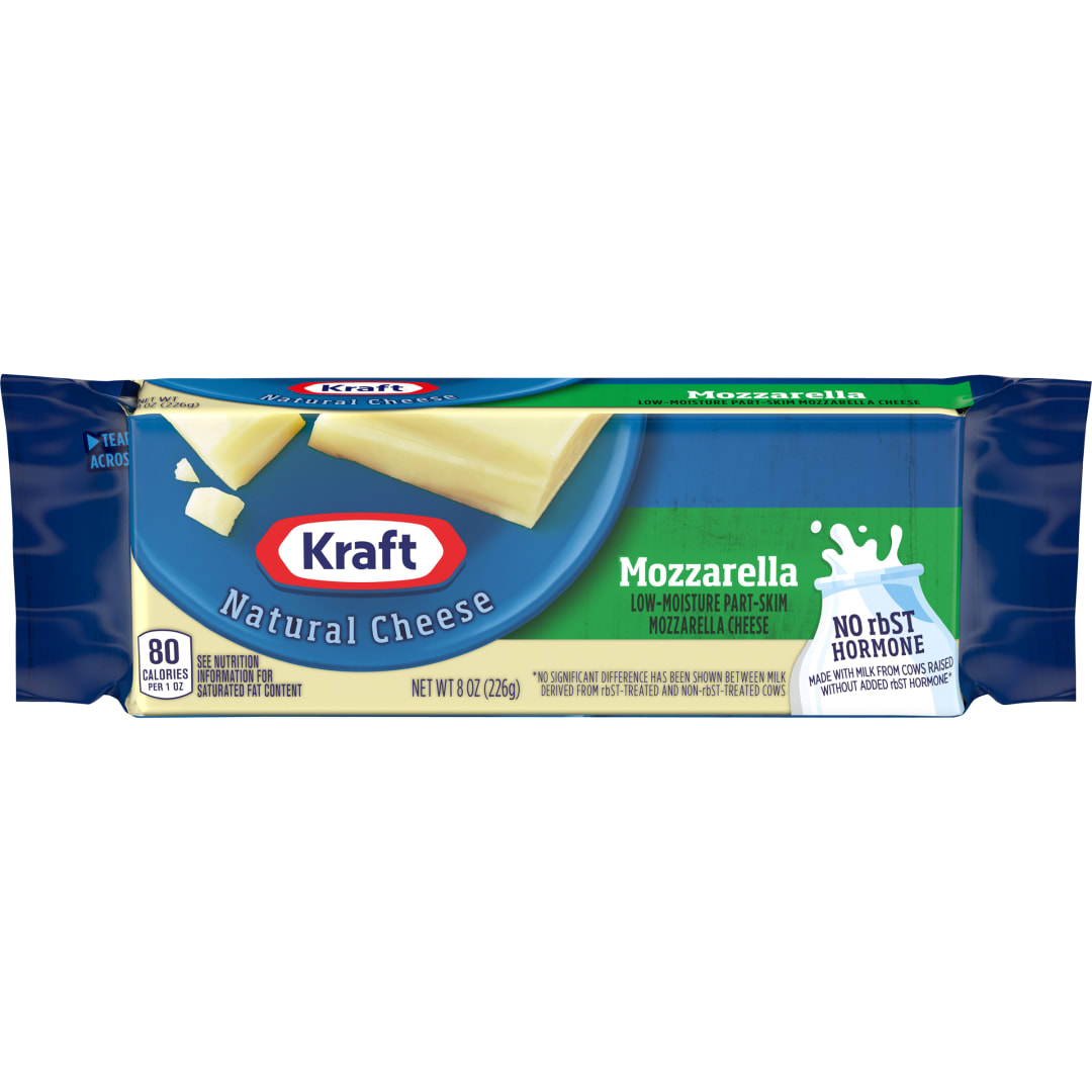 Kraft Natural Mozzarella Cheese, 8 oz Block