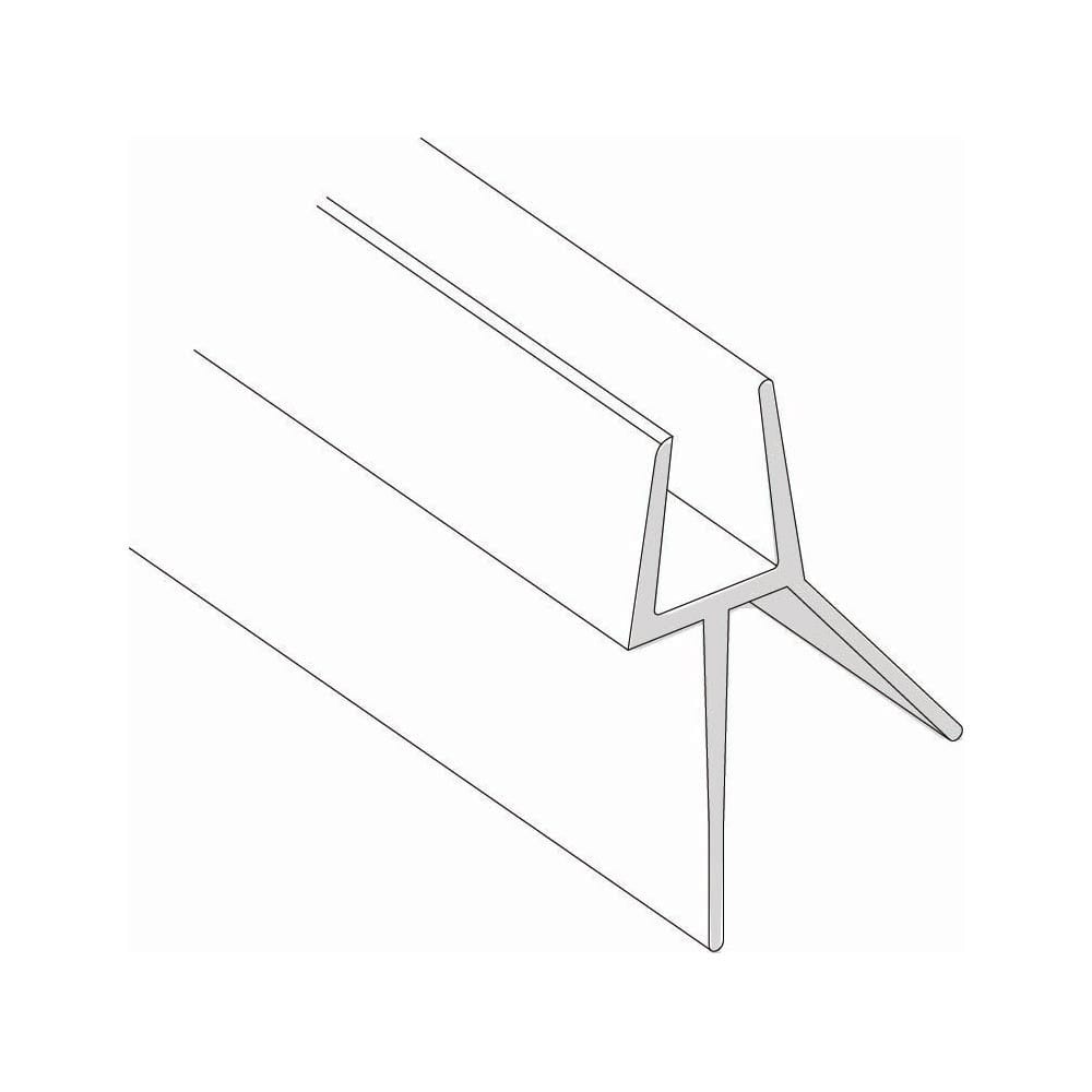 Clear Bottom Sweep Vinyl  23 15/16" Length for 6mm Glass