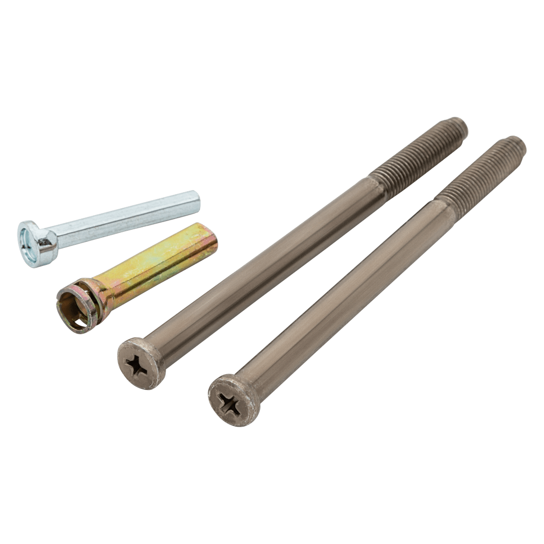 Deadbolt Mounting Screws for Thick Door w/ Spindle Extender in Satin Nickel Finish