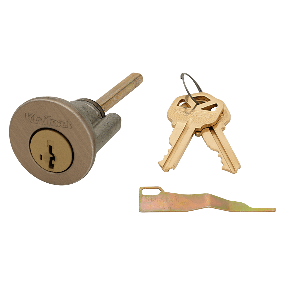 SmartKey Cylinder for 660 Deadbolt in Antique Brass Finish