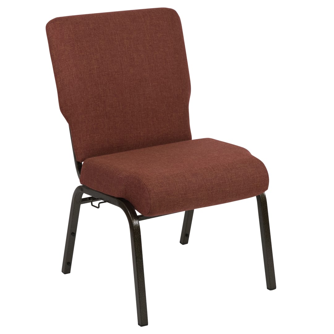 Advantage Auditorium Chair - Stacking Padded Chair - 20.5inch Wide Seat - Cinnamon Fabric/Gold Vein Frame