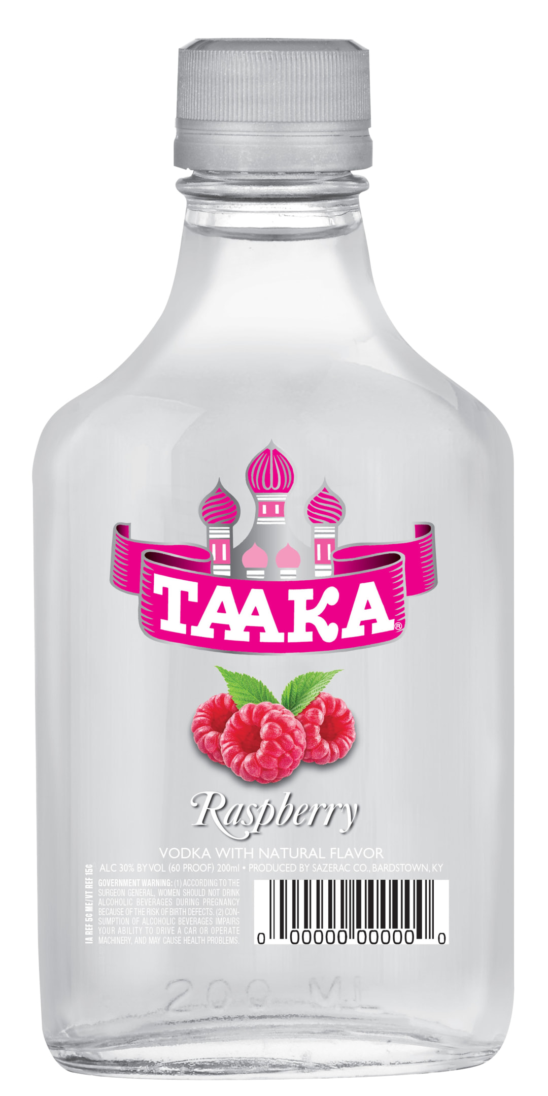 Taaka Raspberry Vodka 200ml 60 Proof