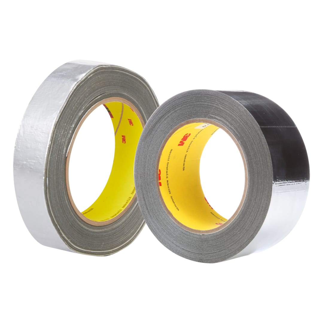 3M™ Yüksek Sıcaklıklar İçin Alüminyum Folyo/Cam Kumaş Bant 363, Silver, 450 mm x 33 m