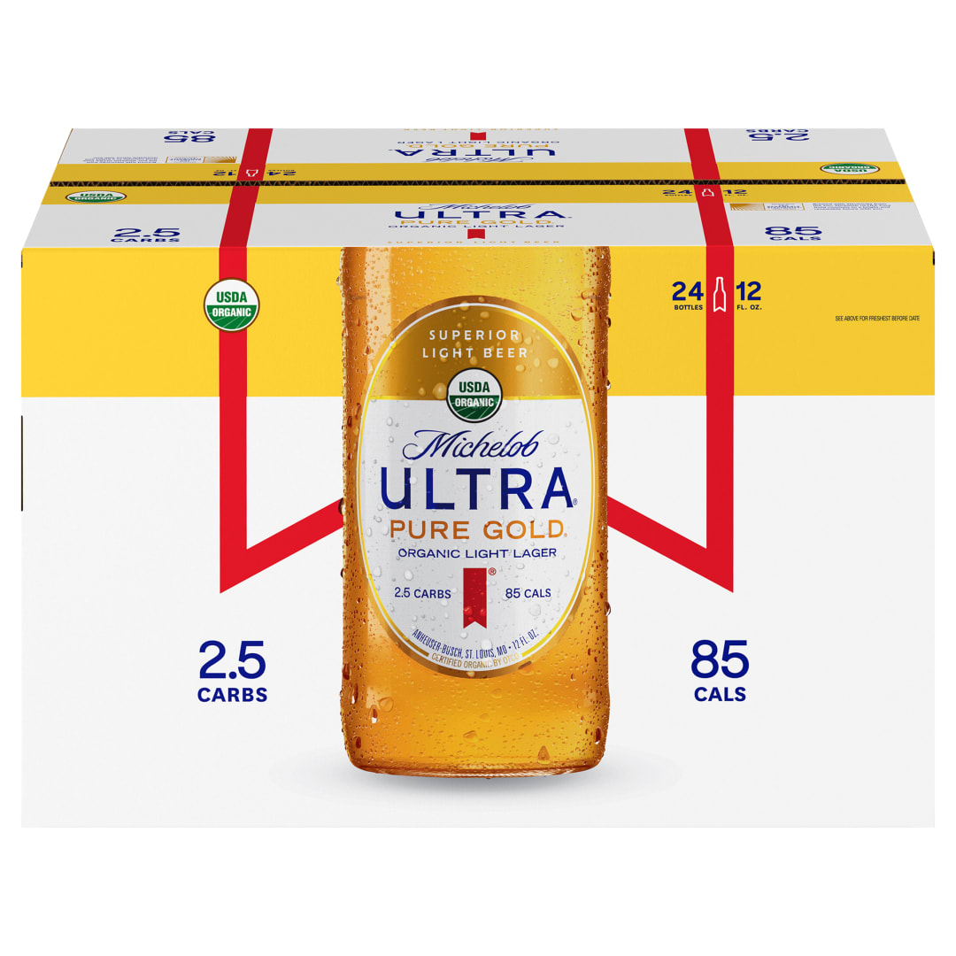 Michelob Ultra® Pure Gold® Organic Light Lager, 24 Pack 12 fl. oz. Bottles