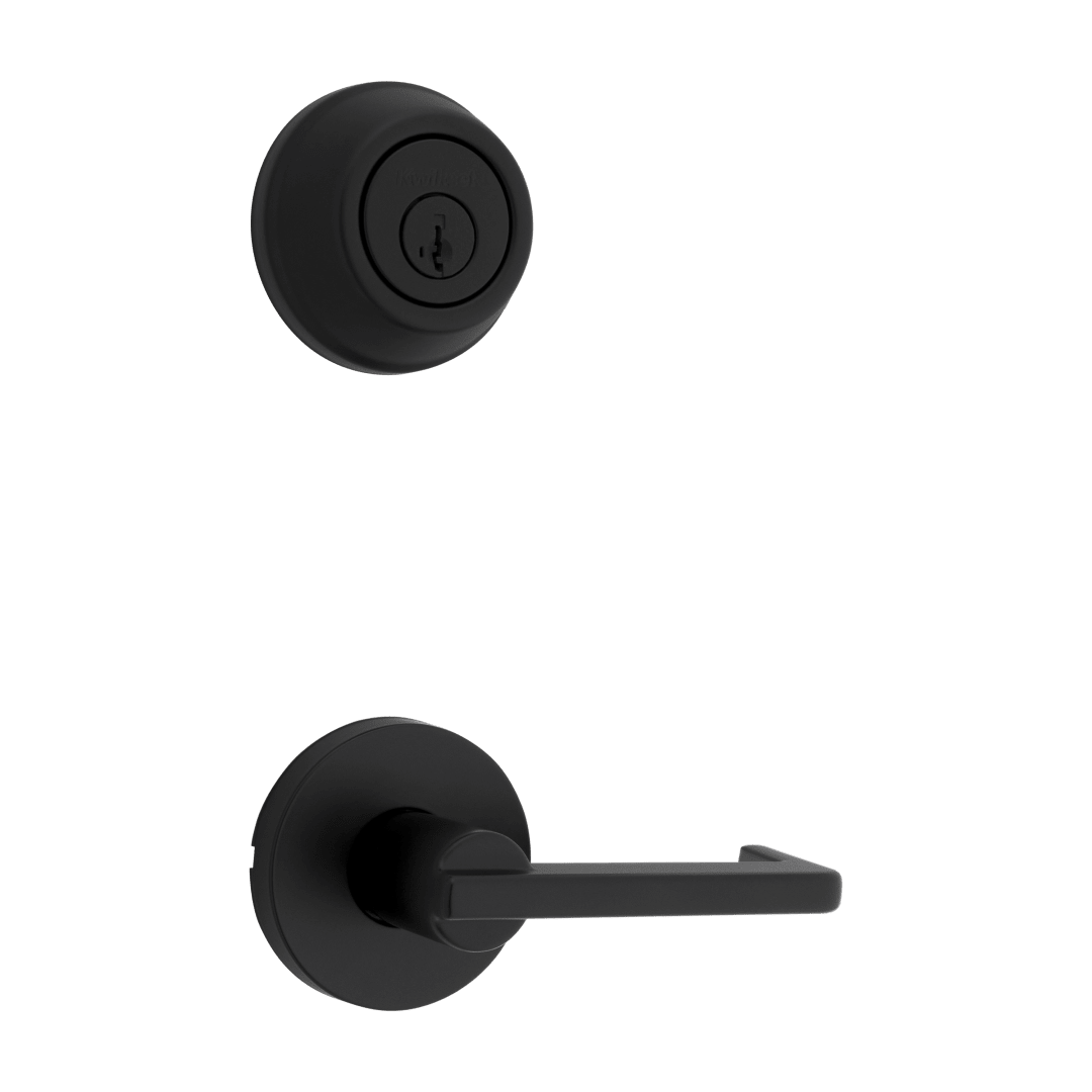 Hali Interconnect Round Interconnect Lever in Matte Black featuring SmartKey Security