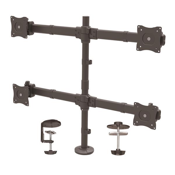 Articulating quad arm monitor mount