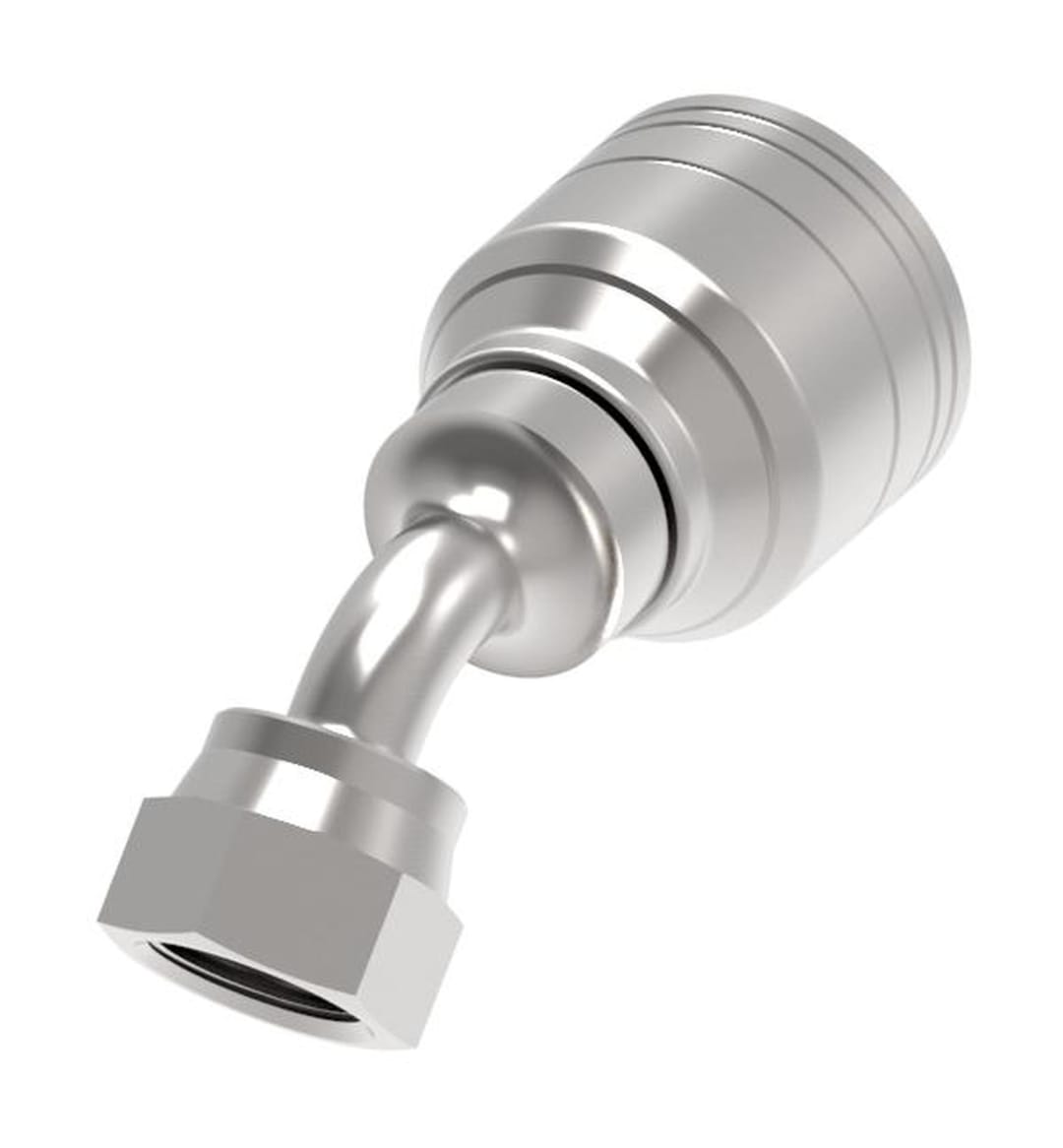 3/8 FEM ORS 45D X 1/4 HYD HOSE FITTING