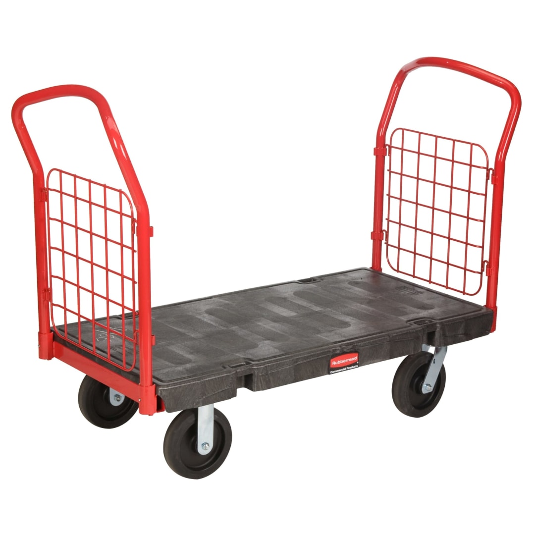 Side-Panel Platform Truck, 24" x 48" with 8" TPR Casters