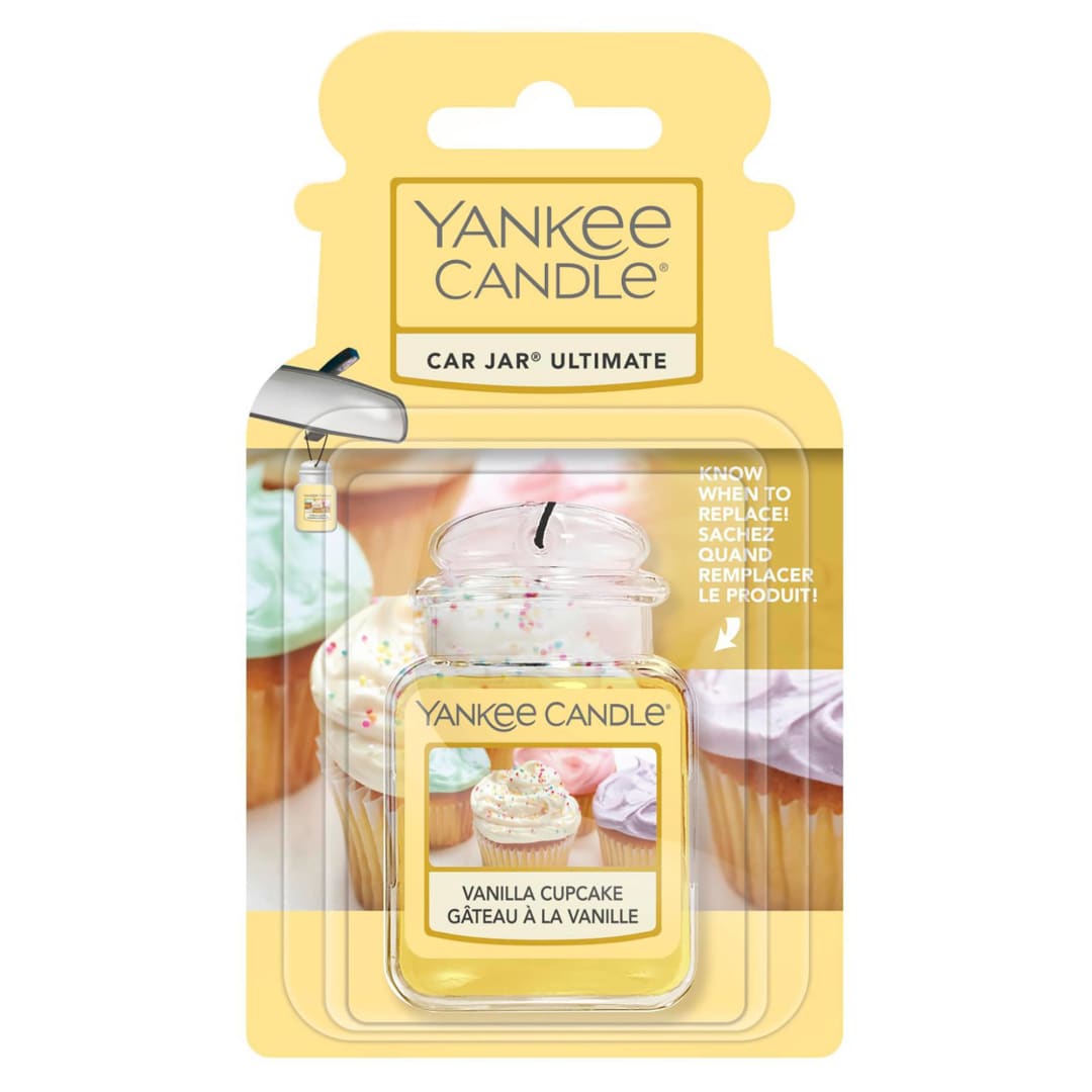 Yankee Candle® Car Jar Ultimate Air Freshener | Vanilla Cupcake | Lasts up to 4 Weeks