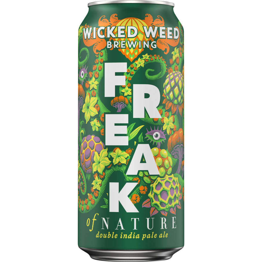 Wicked Weed Brewing Double India Pale Ale Freak of Nature Beer 16 fl oz
