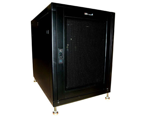 Black 15Ux36" Vented Server Cabinet Rack
