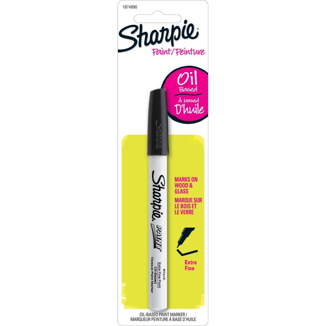 Sharpie® Oil-Based Paint Marker, Extra Fine Point, Black, 1 Count