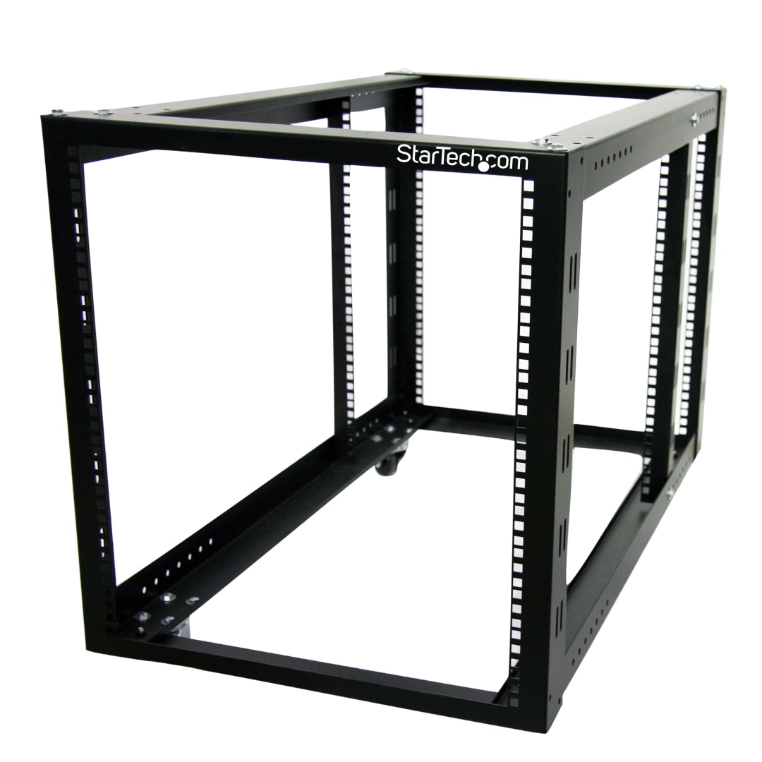 12U 4-Post Rack with Adjustable Rails