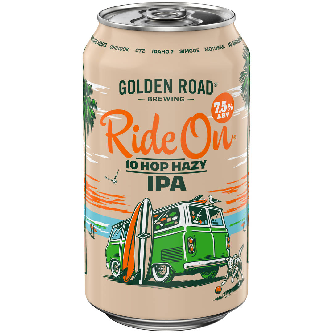 Golden Road Ride On 10 Hop Hazy IPA 12 oz Single CAN 7_5ABV - Plain Aluminum - Standard Gloss - Craft Direct