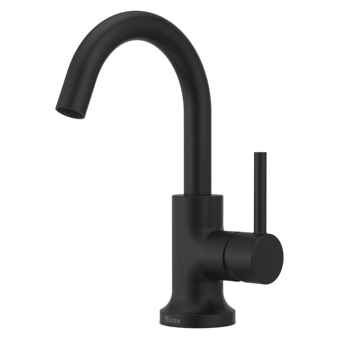 Zeelan Single Control Single-Hole Bathroom Faucet in Matte Black
