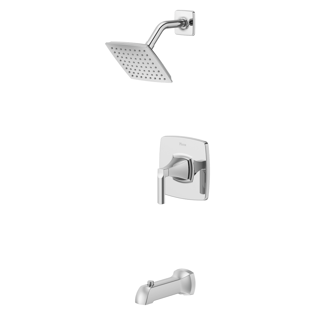 Vaneri Tub & Shower Trim with Valve in Polished Chrome