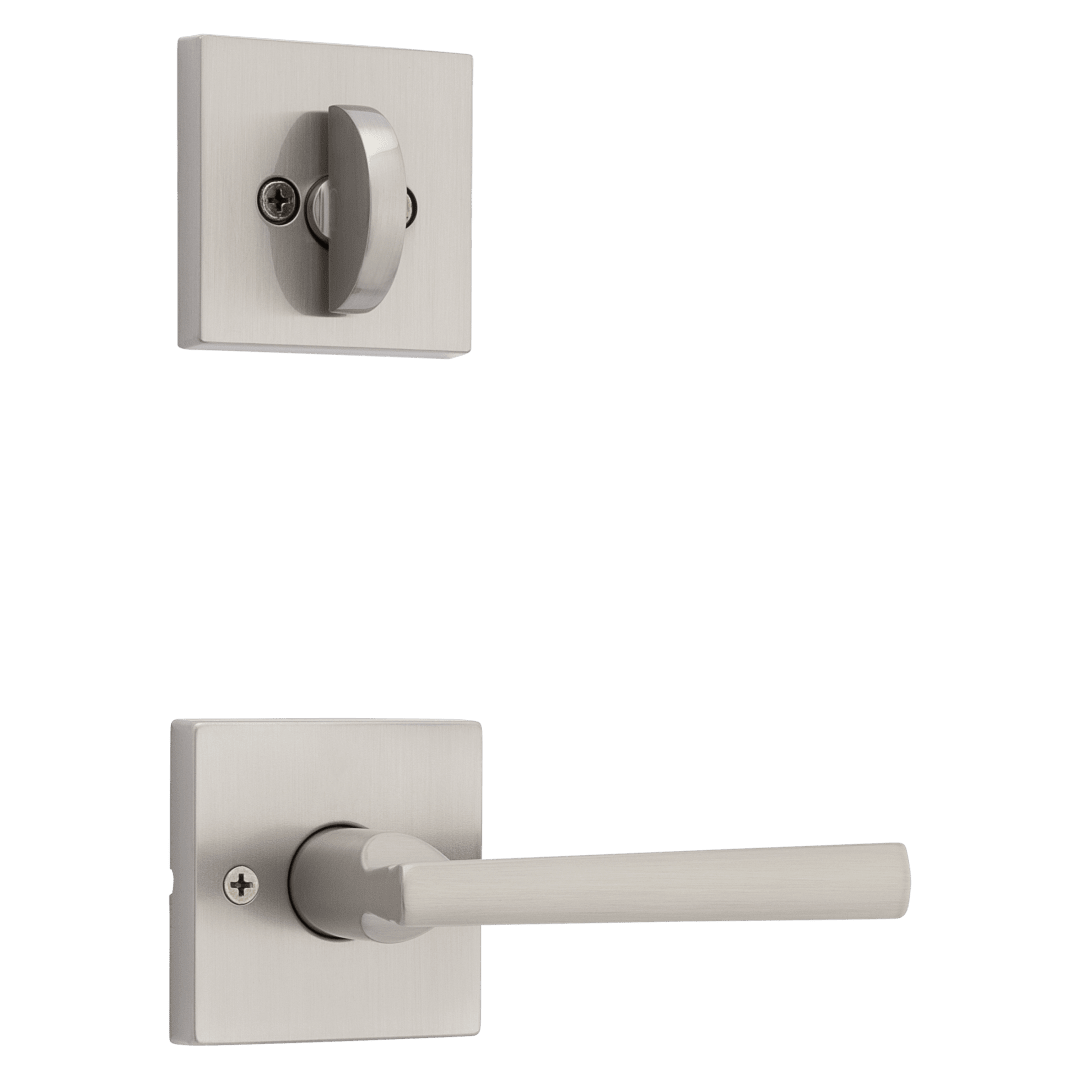 Montreal Interior Pack with Square Rose in Satin Nickel