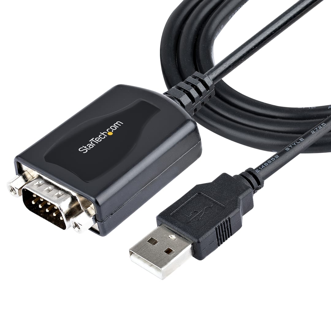 1m USB-A to RS232 DB9 Serial Cable with COM Retention - M/M