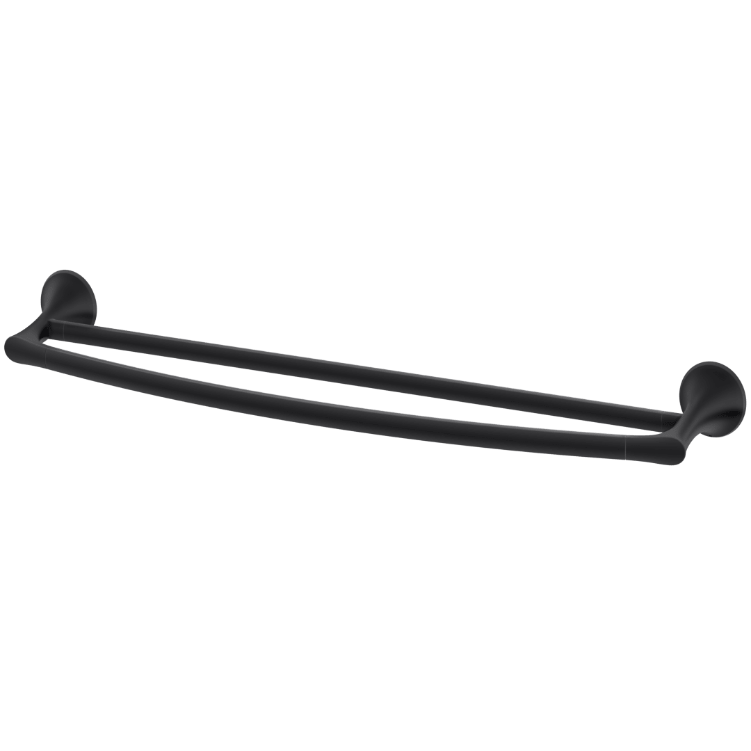 Rhen 24" Double Towel Bar in Matte Black