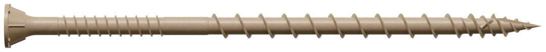 Simpson Strong-Tie DSVT4MB Deck-Drive™ DSV WOOD Screw — #10 x 4 in. T-25, Flat Head, Quik Guard®, Tan (1000-Qty)